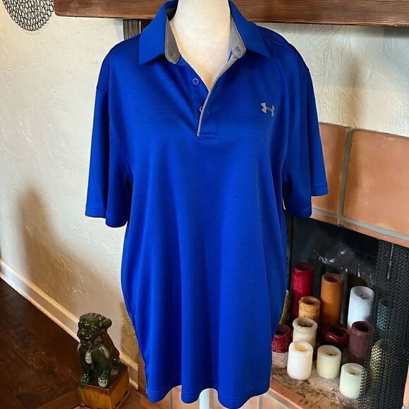 Under Armour Royal Blue/Graphite Polo, L! - Picture 1 of 4